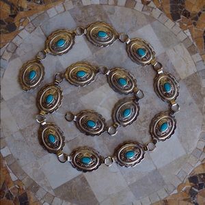 Vintage Turquoise Concho Belt